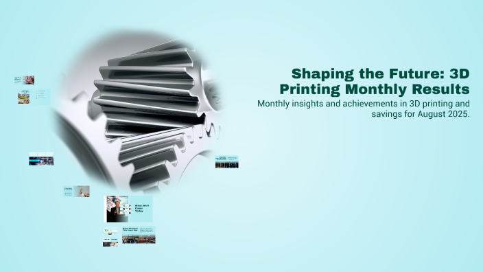 Shaping the Future: 3D Printing Monthly Results by Dániel Ludányi on Prezi