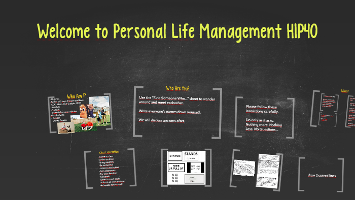 personal life management assignments