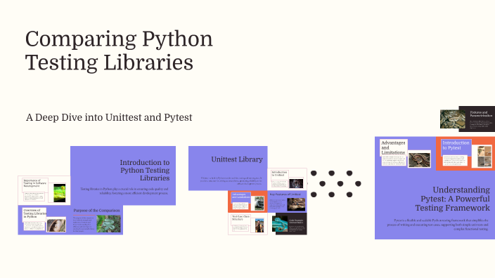 Comparing Python Testing Libraries by Dark Tulip on Prezi