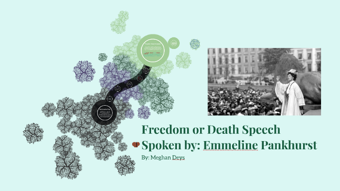 summary of freedom or death speech