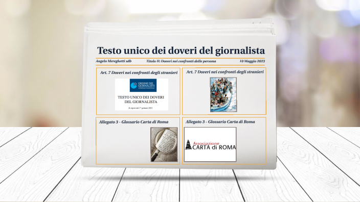Carta Dei Doveri Del Giornalista Degli Uffici Stampa Testo unico dei doveri del giornalista italiano - art. 7 by Angelo