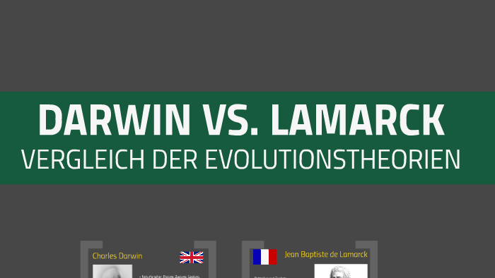 Lamarck Und Darwin Vergleich Tabelle Darwin vs. Lamarck - Evolutionstheorien im Vergleich by Nora Montenegro