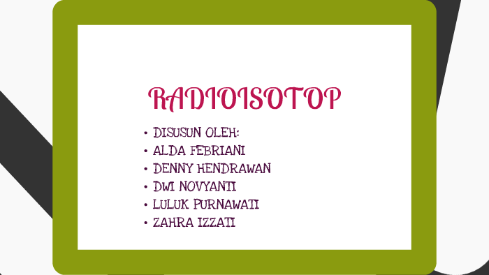 Radioisotop By Denny Hendrawan