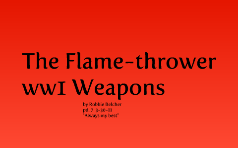 flamethrower ww1 in color