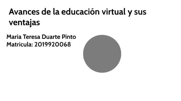 Avances de la educacion virtual y sus ventajas by teresa duarte on Prezi