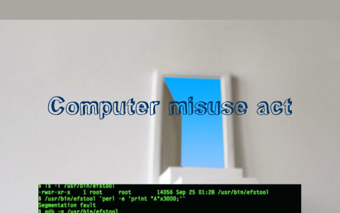 Computer Misuse Act 1990 By Joe Fairclough