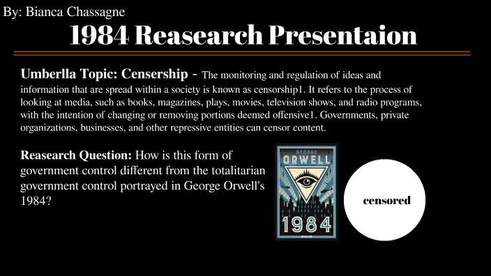 good thesis about 1984