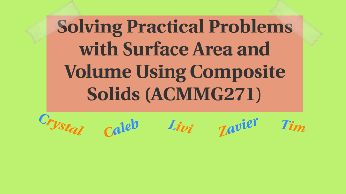 Solving Practical Problems With Surface Area Using Solids A By Caleb B