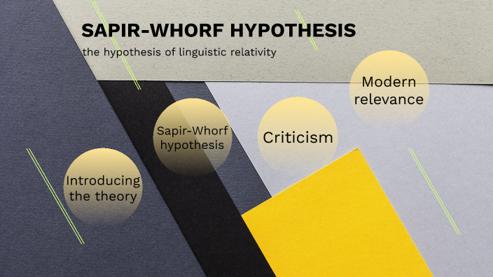 sapir whorf hypothesis false