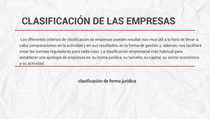 CLASIFICACIÓN DE LA EMPRESAS by Diana Ambros on Prezi Design