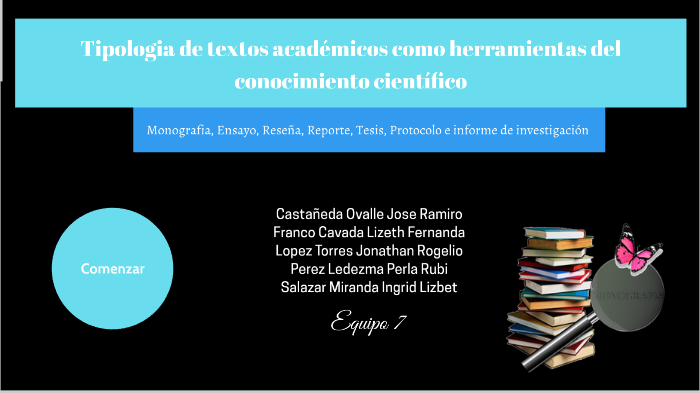 Tipologia de textos académicos como herramientas del conocimiento
