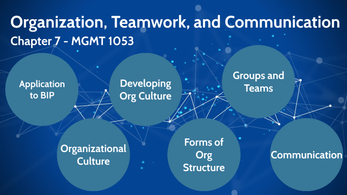 Chapter 7: Organization, Teamwork, and Communication by Erica Zaretsky ...