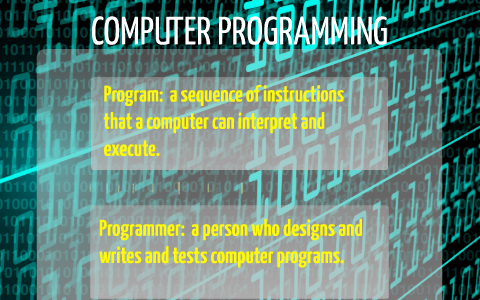 Program: A series of coded software instructions to control by Andres ...