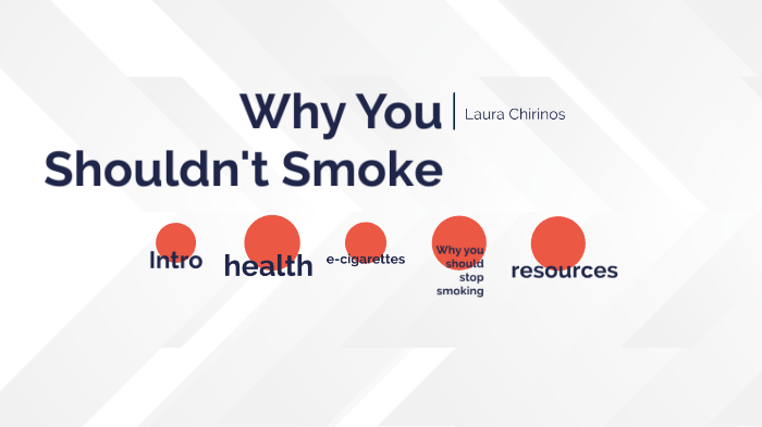 Why you shouldn't smoke by Laura Chirinos on Prezi