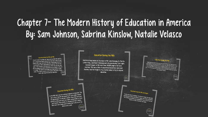 Chapter 7- The Modern History of Education in America by Jordan ...