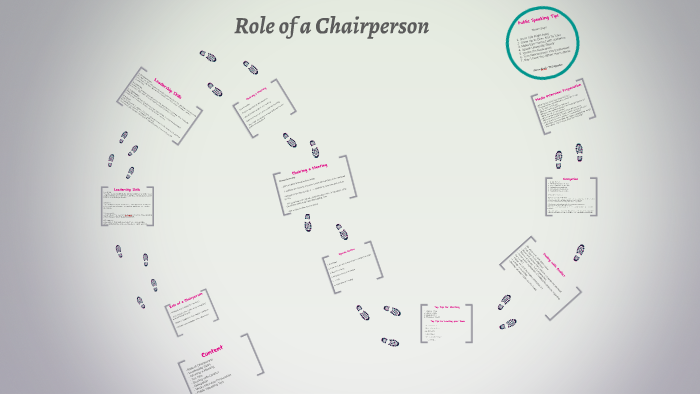 Role of a Chairperson by Kate Acheson