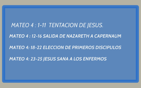 MATEO 4: 1-11 TENTACION DE JESUS by Ingrid CAMARGO VARGAS