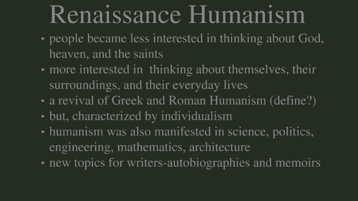 what is renaissance humanism