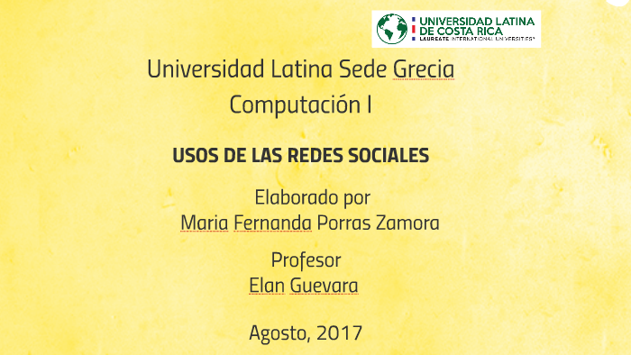 Usos de las Redes Sociales by María Fernanda Porras Zamora on Prezi