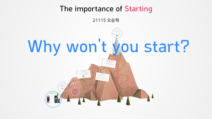 The importance of starting by 승혁 오