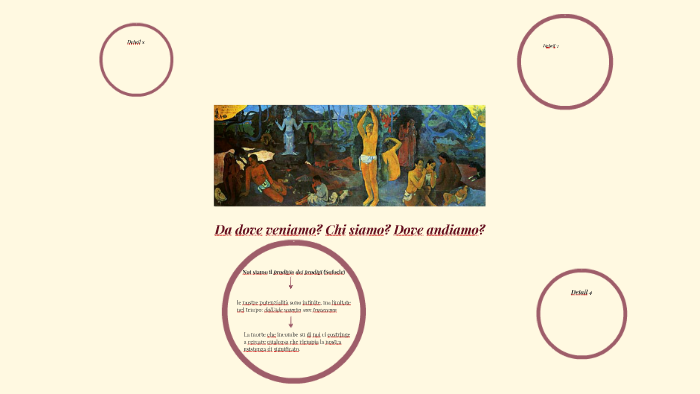 Da dove veniamo? Chi siamo? Dove andiamo? by flavia Inchingolo on Prezi