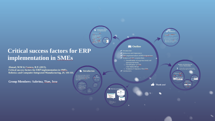 Critical success factors for ERP implementation in SMEs by Tian Jiao on ...