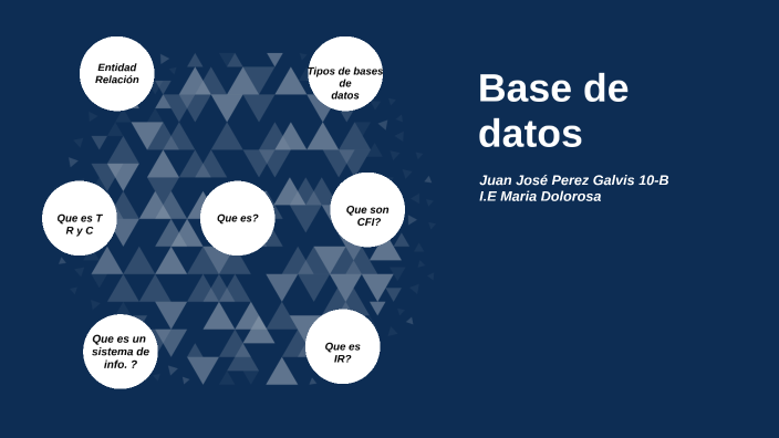 Base de Datos by Juan José Perez Galvis on Prezi