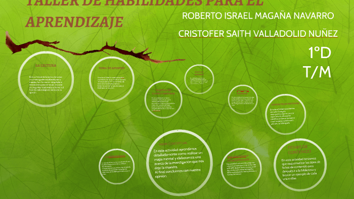 TALLER DE HABILIDADES PARA EL APRENDIZAJE by on Prezi
