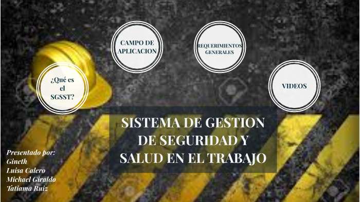 SISTEMA DE GESTION DE SEGURIDAD Y SALUD EN EL TRABAJO by Tatiana Ruiz ...