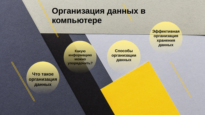 Простейший способ организации данных в компьютере