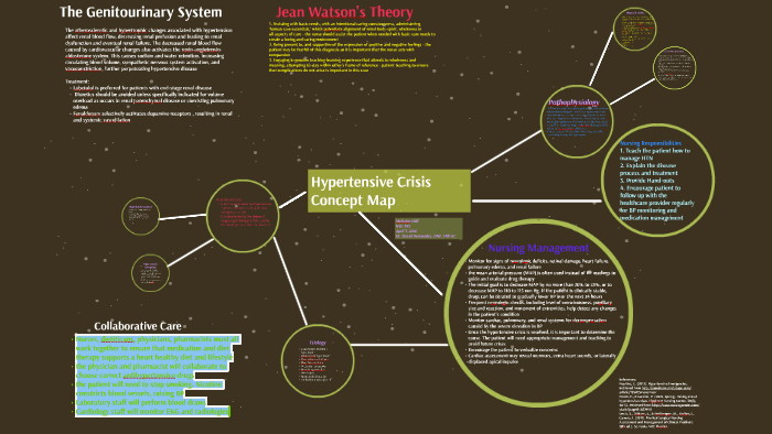 Concept map for hypertension