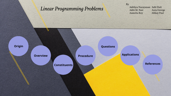 Linear Programming Problems CIA1 by Abhay Paul on Prezi