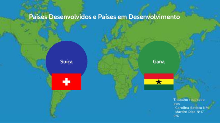 Países Desenvolvidos e Países em Desenvolvimento by carolina batista on ...
