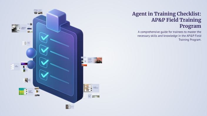 Field Trainee Program Agent in Training Checklist: AP&P Field Training Program by Todd Graham ...