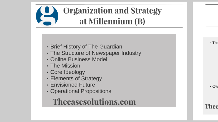 Organization And Strategy At Millennium (B) By TheCaseSolutions .com On ...