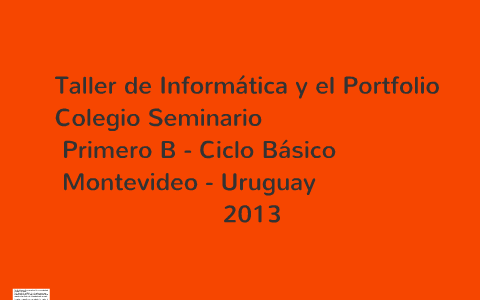 Taller de Informática y el Portfolio by Gero Nuñez