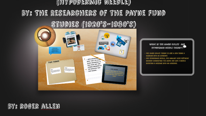 The Magic Bullet Theory Hypodermic Needle By Roger Allen