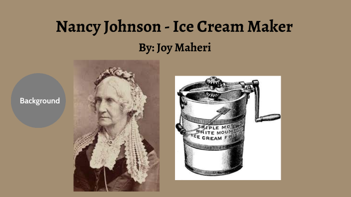 Nancy johnson ice online cream maker