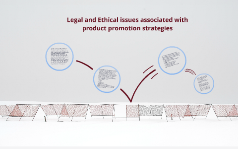 Legal and Ethical issues associated with product promotion strategies ...