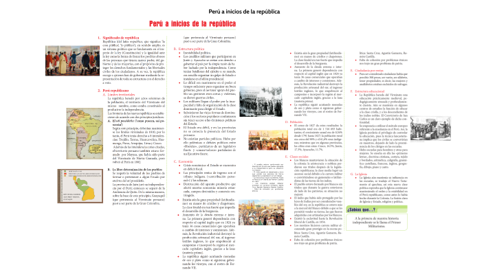 Perú a inicios de la república by Daniel Perea Vivanco on Prezi