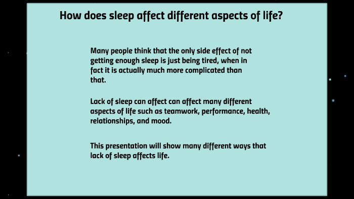 How Sleep Affects Performance And Everyday Life