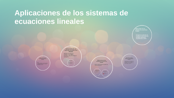 Aplicaciones de los sistemas de ecuaciones lineales by Gab Arand on Prezi