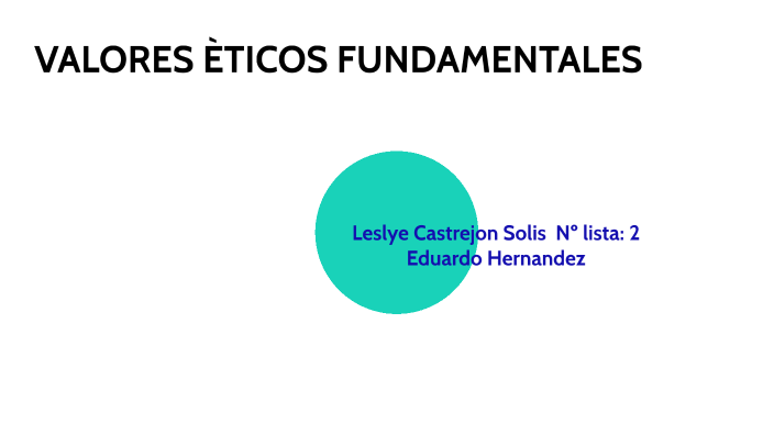 Valores Eticos Fundamentales By Leslye Castrejon Solis 1912