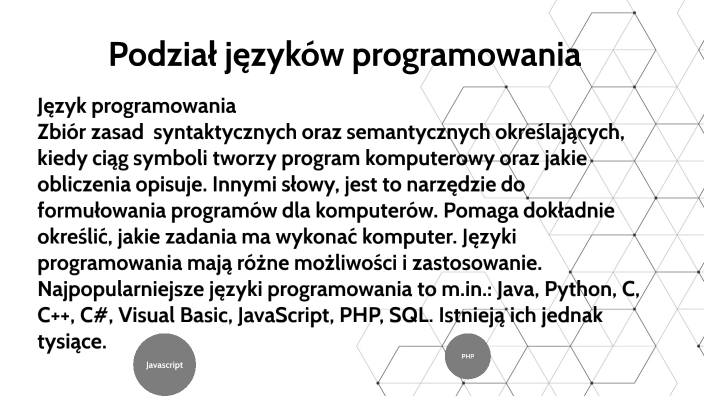 Podział Języków Programowania By Pandeq 4578