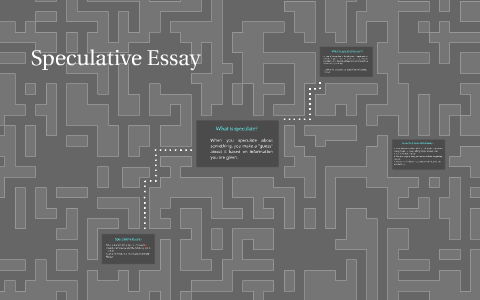 speculative essay meaning