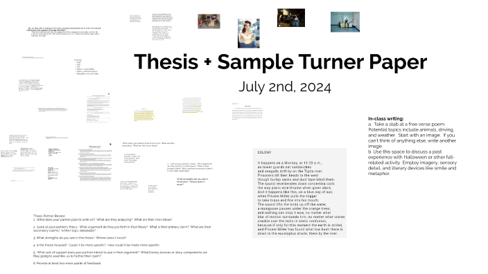 turner's thesis summary