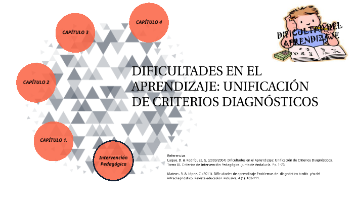 DIFICULTADES EN EL APRENDIZAJE: UNIFICACIÓN DE CRITERIOS DIAGNÓSTICOS