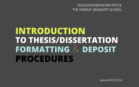 thesis and dissertation office purdue