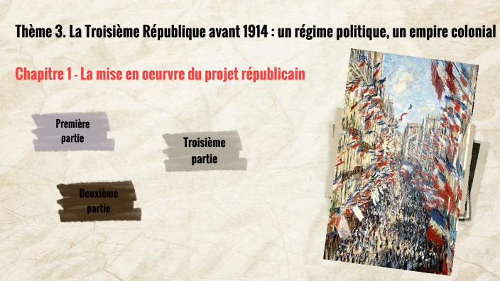 Thème 3 chapitre 1 - La mise en oeuvre du projet républicain by Kévin