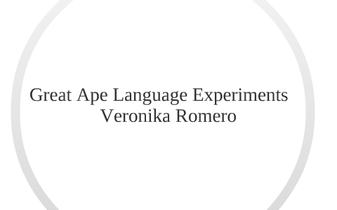 ape language experiment